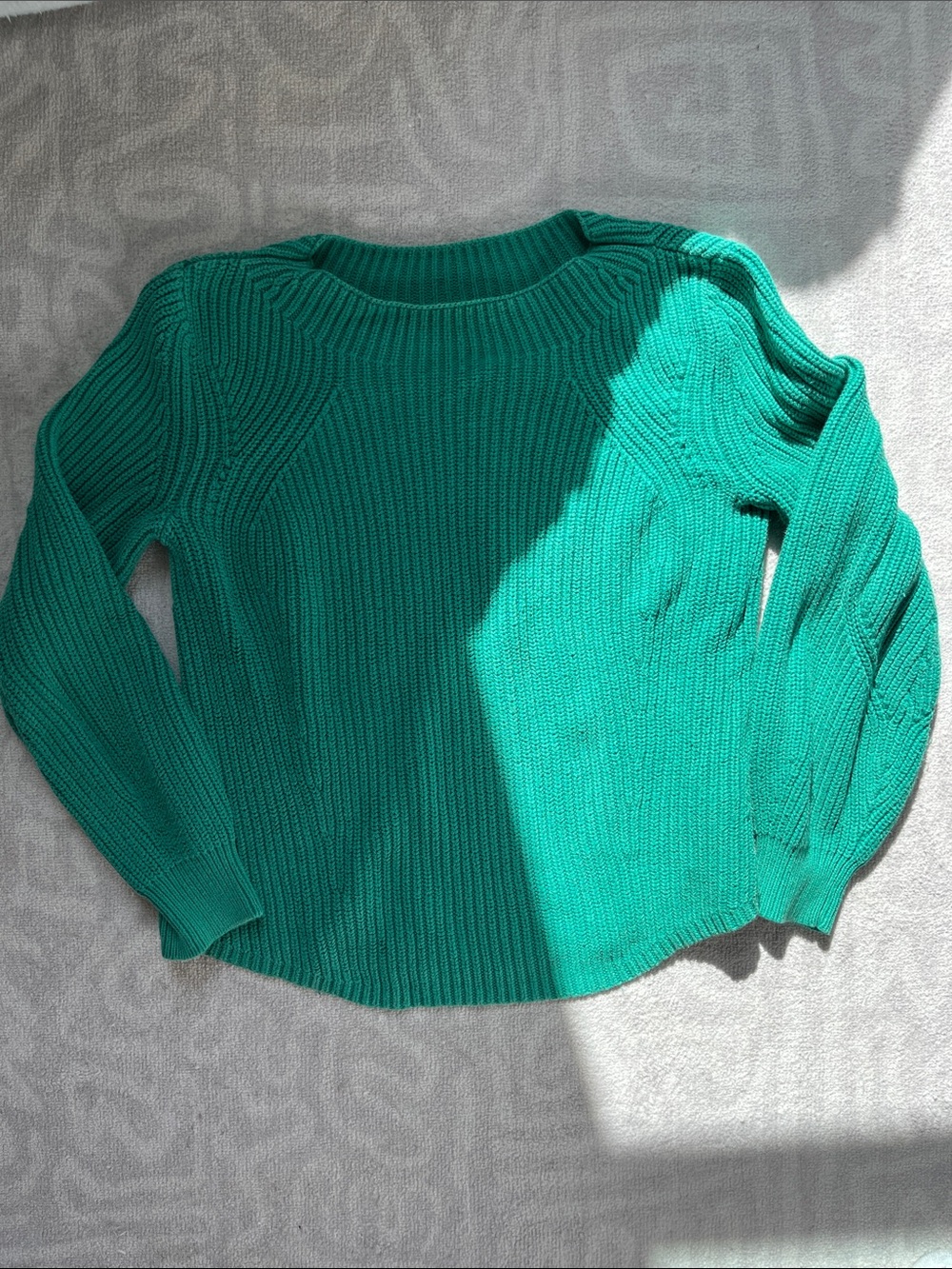 Women's Emerald Ribbed Crewneck Sweater